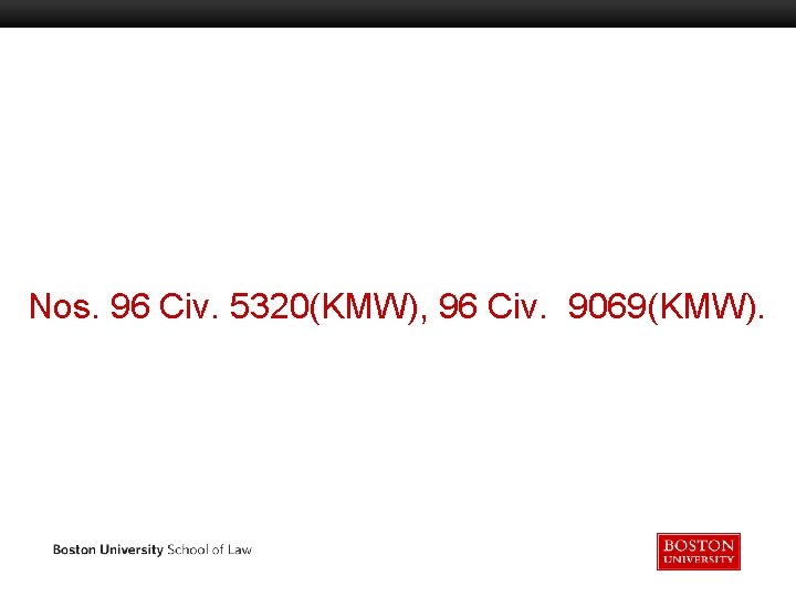 Nos. 96 Civ. 5320(KMW), 96 Civ. 9069(KMW). 