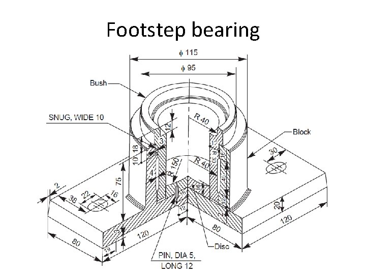 Footstep bearing 