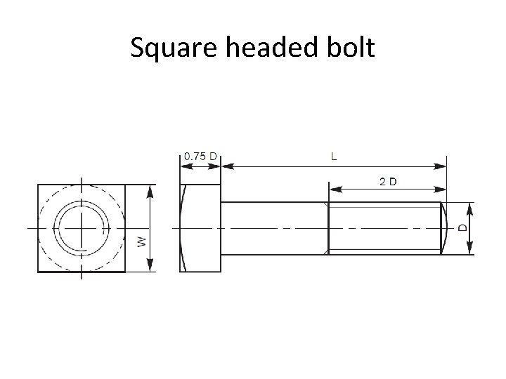 Square headed bolt 