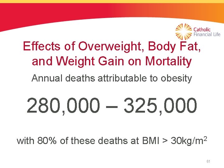 Effects of Overweight, Body Fat, and Weight Gain on Mortality Annual deaths attributable to