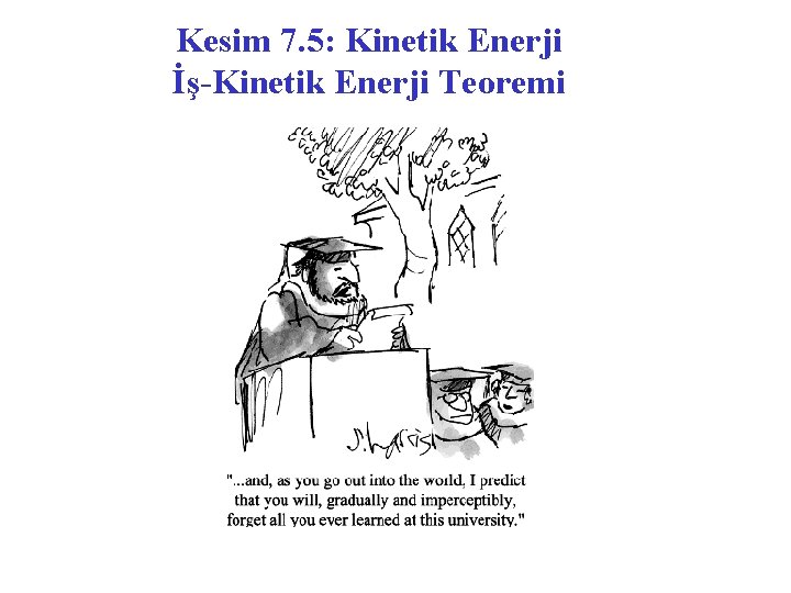 Kesim 7. 5: Kinetik Enerji İş-Kinetik Enerji Teoremi 