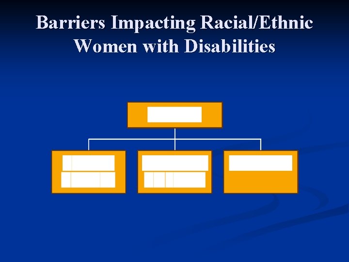 Barriers Impacting Racial/Ethnic Women with Disabilities 