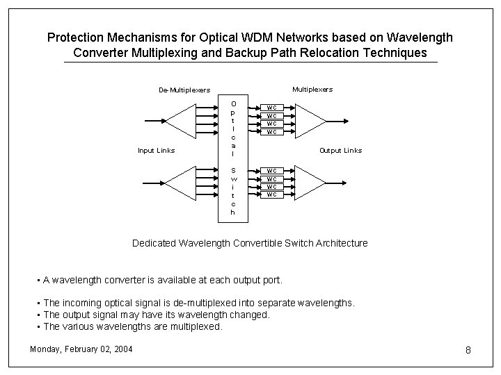 Protection Mechanisms for Optical WDM Networks based on Wavelength Converter Multiplexing and Backup Path