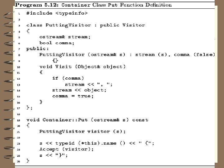 Put() for Container 