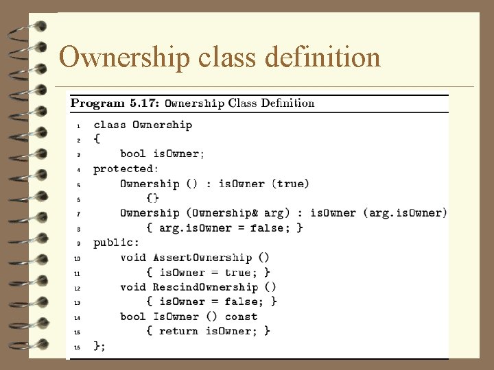 Ownership class definition 