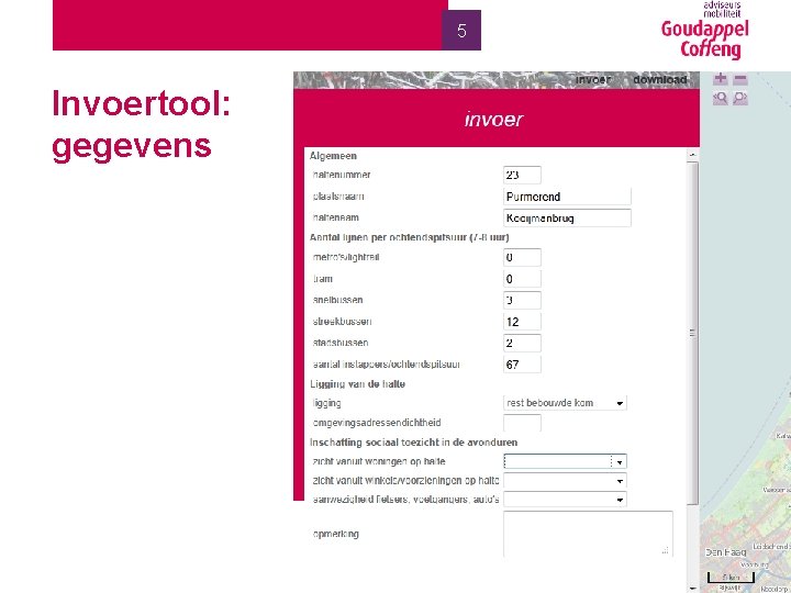 5 Invoertool: gegevens 