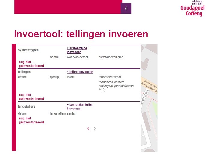 9 Invoertool: tellingen invoeren 