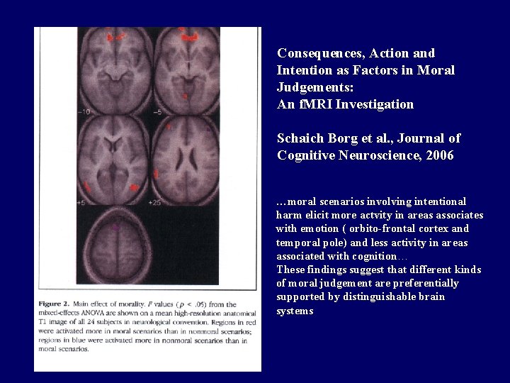 Consequences, Action and Intention as Factors in Moral Judgements: An f. MRI Investigation Schaich