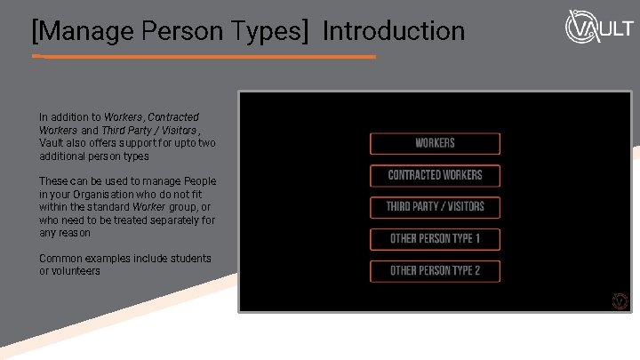 [Manage Person Types] Introduction In addition to Workers, Contracted Workers and Third Party /