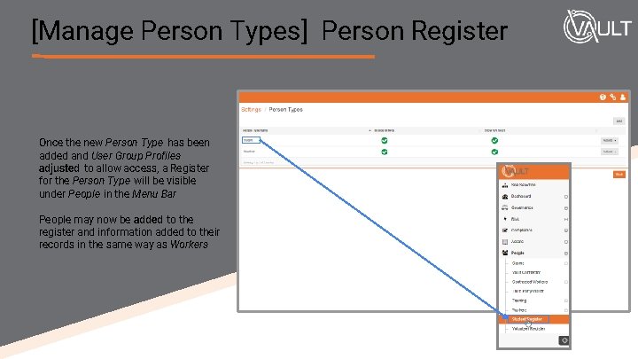 [Manage Person Types] Person Register Once the new Person Type has been added and