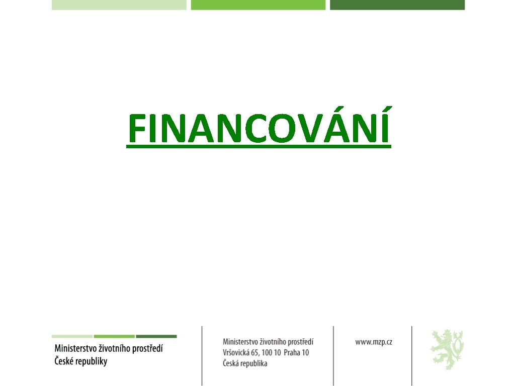 FINANCOVÁNÍ 