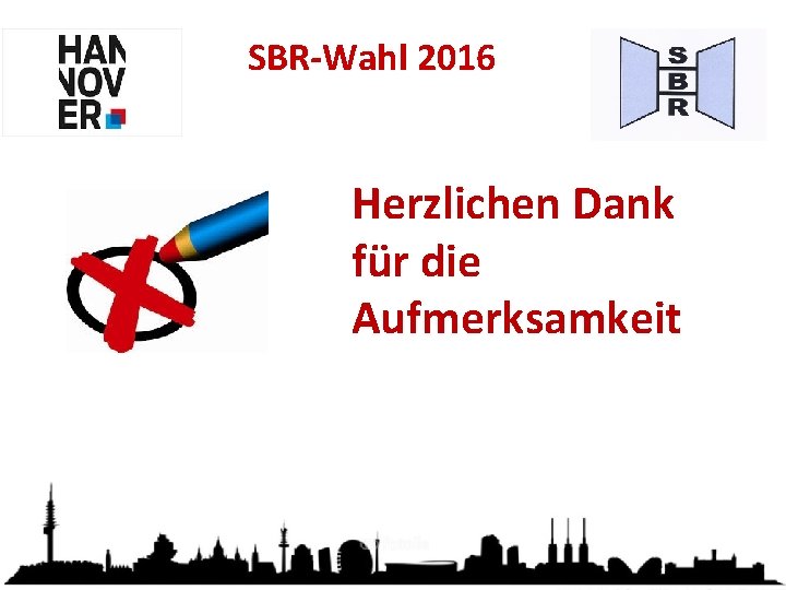 SBR-Wahl 2016 Herzlichen Dank für die Aufmerksamkeit 