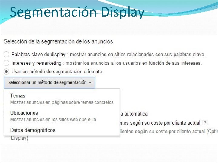 Segmentación Display 