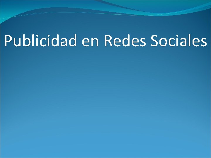 Publicidad en Redes Sociales 