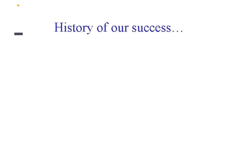 History of our success… 