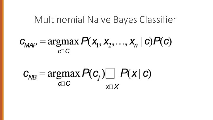 Multinomial Naive Bayes Classifier 