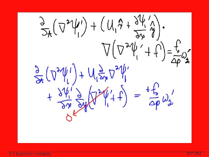 8. 2 Baroclinic Instability MT 454 