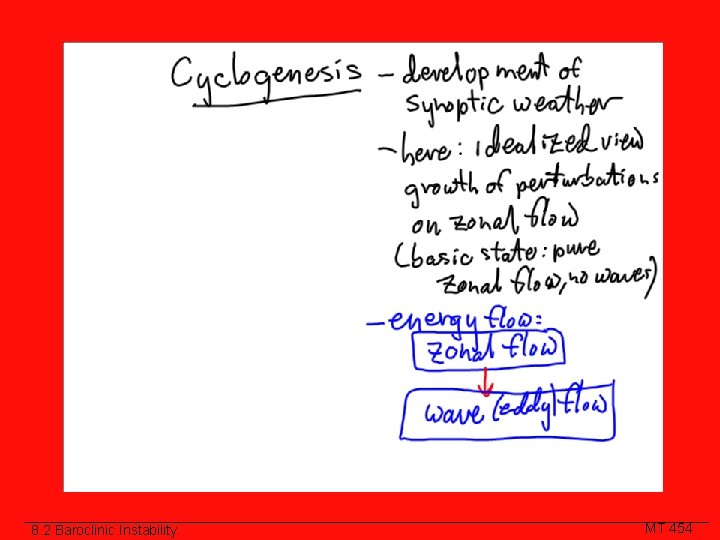 8. 2 Baroclinic Instability MT 454 