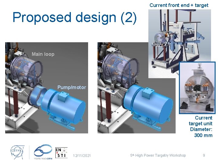 Current front end + target Proposed design (2) Main loop Pump/motor Current target unit