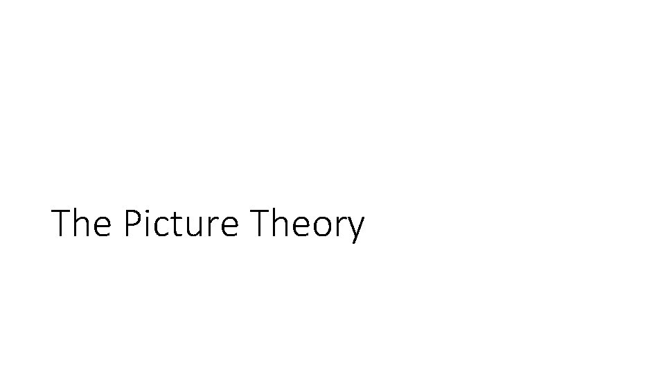 The Picture Theory 