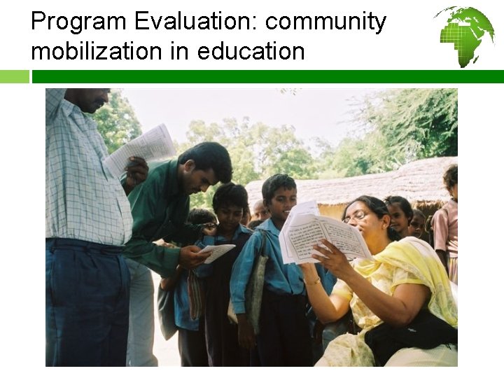 Program Evaluation: community mobilization in education 