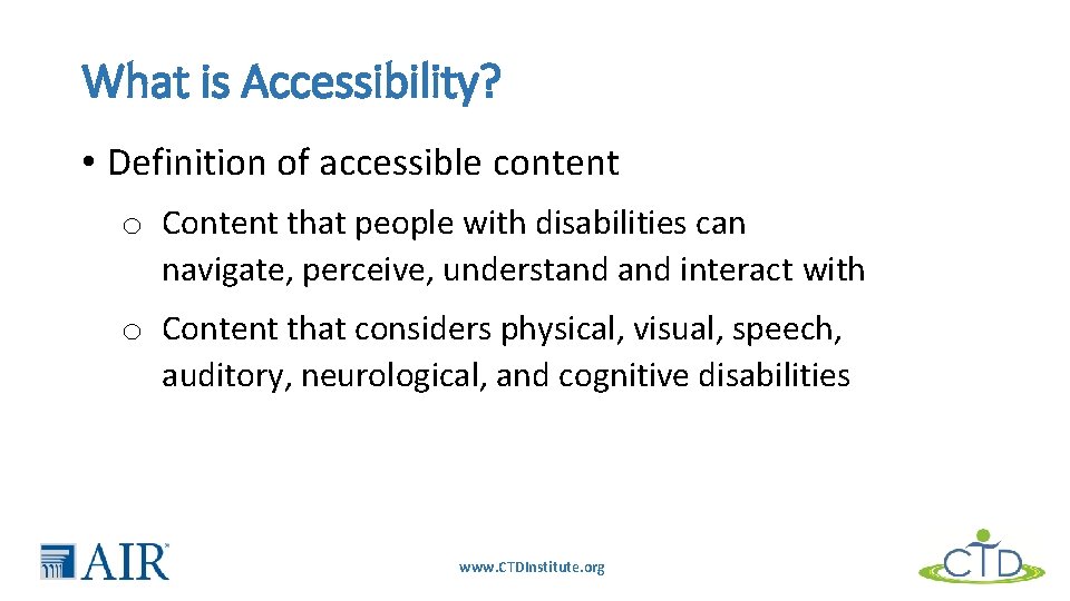 Making it Happen Addressing Digital Accessibility CTDCo SN