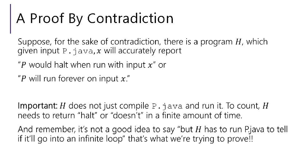 A Proof By Contradiction 