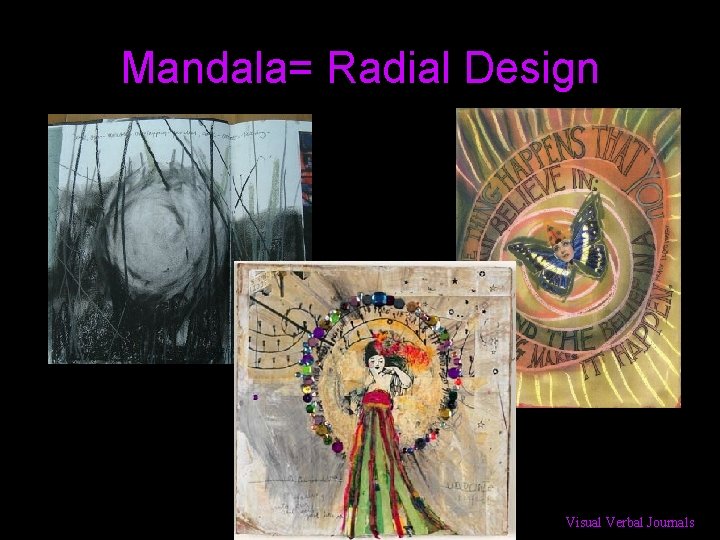 Mandala= Radial Design Visual Verbal Journals 