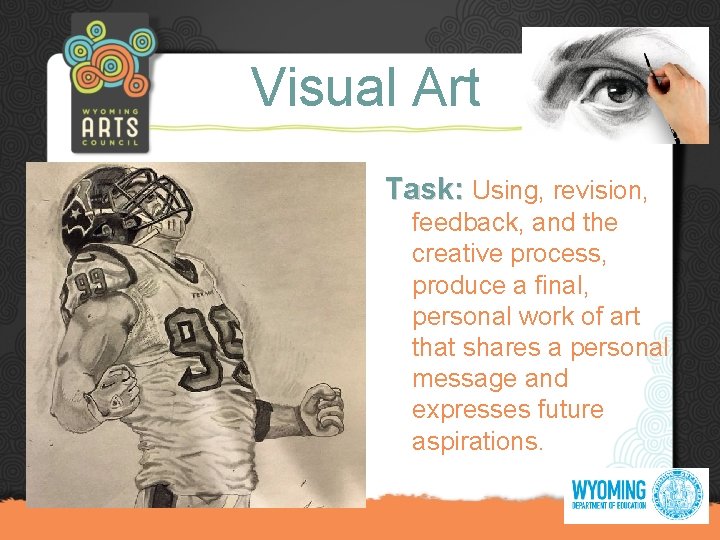 Visual Art Task: Using, revision, feedback, and the creative process, produce a final, personal