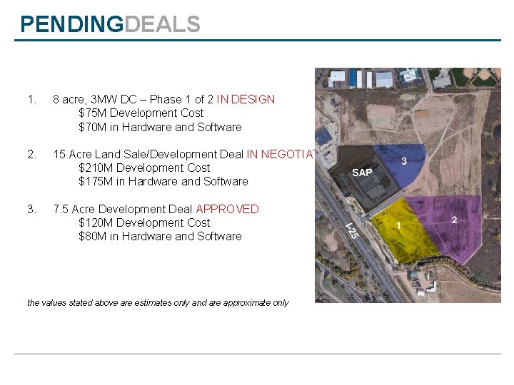 PENDINGDEALS 1. 8 acre, 3 MW DC – Phase 1 of 2 IN DESIGN