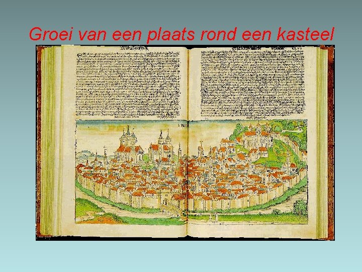 Groei van een plaats rond een kasteel 