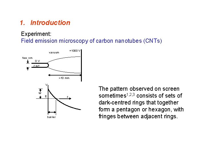 Patterns of field electron emission from carbon nanotubes