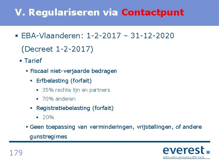 Titel V. Regulariseren via Contactpunt § EBA Vlaanderen: 1 2 2017 – 31 12