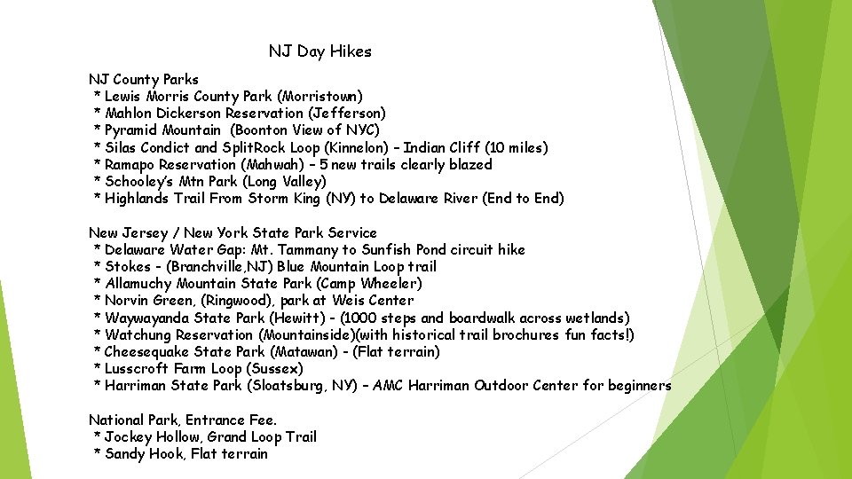 Shakedowns Locations for Philmont Crews Presented By Karen