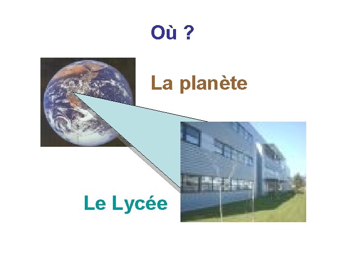 Où ? La planète Le Lycée 