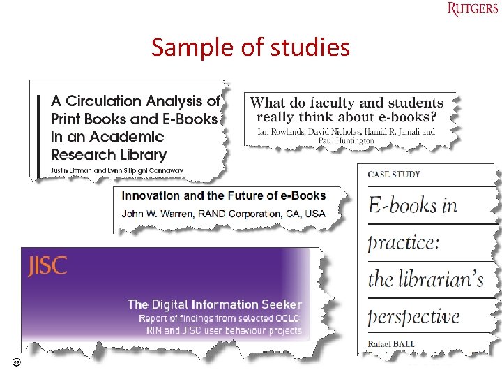 Sample of studies Tefko Saracevic 5 