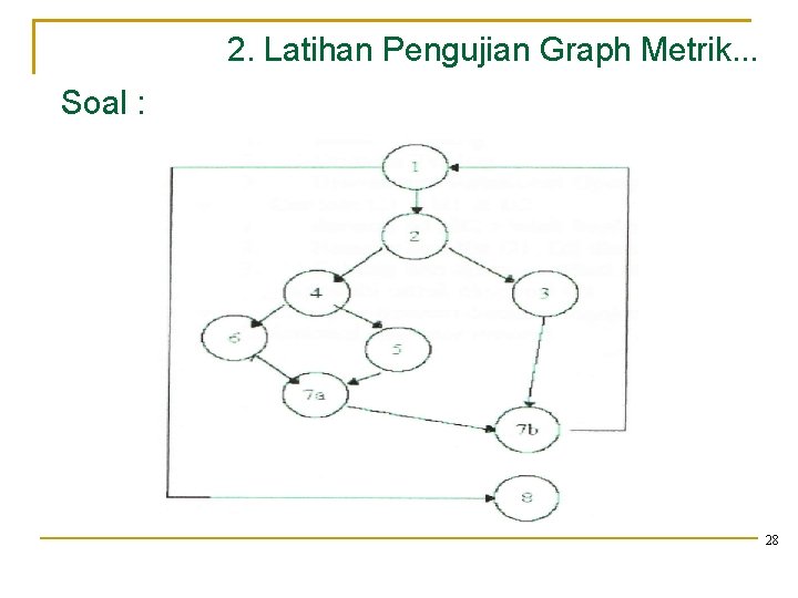 2. Latihan Pengujian Graph Metrik. . . Soal : 28 