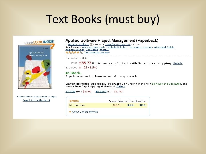 Text Books (must buy) 