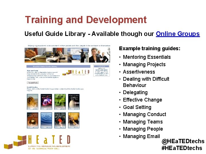 Training and Development Useful Guide Library - Available though our Online Groups Example training