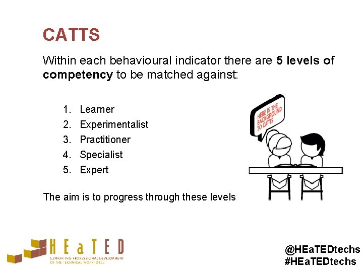 CATTS Within each behavioural indicator there are 5 levels of competency to be matched