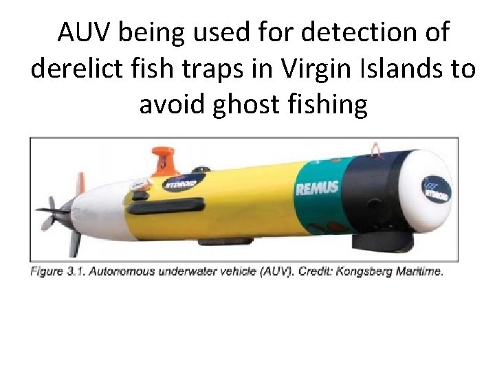 AUV being used for detection of derelict fish traps in Virgin Islands to avoid AUV being used for detection of derelict fish traps in Virgin Islands to avoid