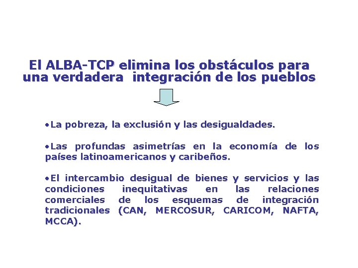 El ALBA-TCP elimina los obstáculos para una verdadera integración de los pueblos • La