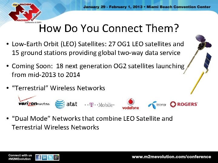 How Do You Connect Them? • Low-Earth Orbit (LEO) Satellites: 27 OG 1 LEO