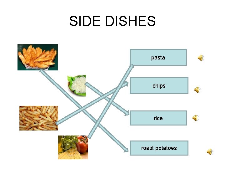 SIDE DISHES pasta chips rice roast potatoes 