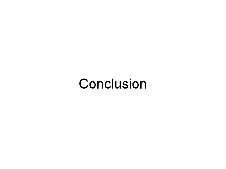 Conclusion 