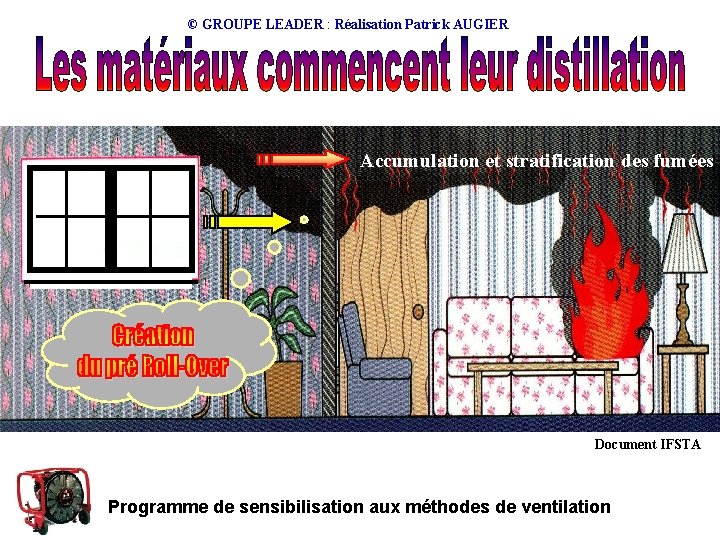 © GROUPE LEADER : Réalisation Patrick AUGIER Accumulation et stratification des fumées Document IFSTA