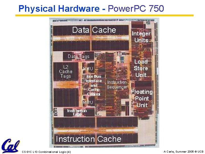 Physical Hardware - Power. PC 750 CS 61 C L 13 Combinational Logic (4)