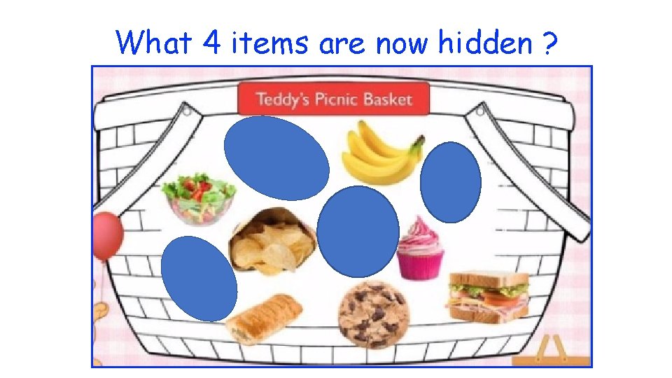 What 4 items are now hidden ? 