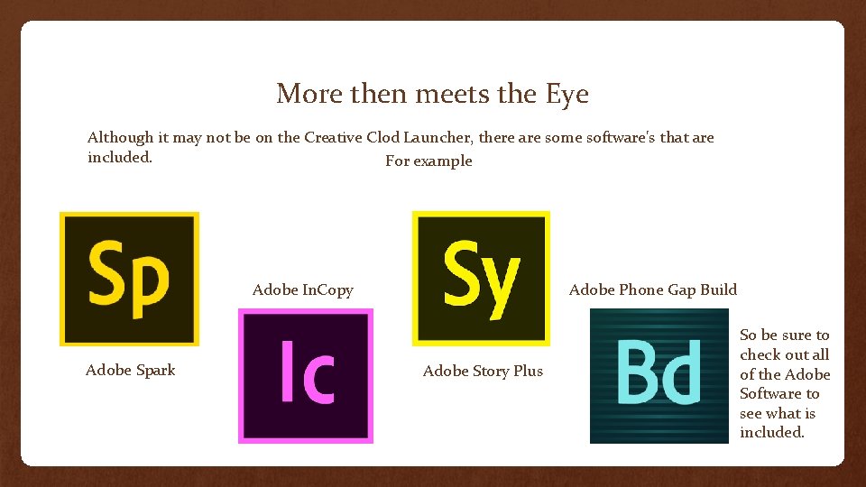 More then meets the Eye Although it may not be on the Creative Clod