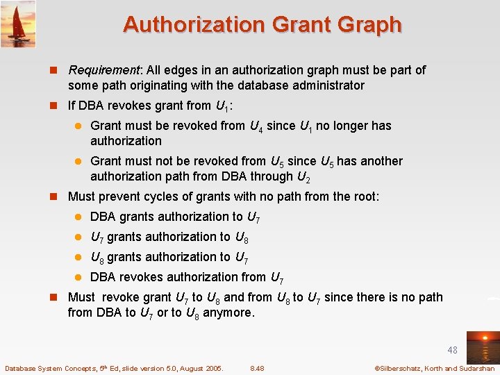 Authorization Grant Graph n Requirement: All edges in an authorization graph must be part